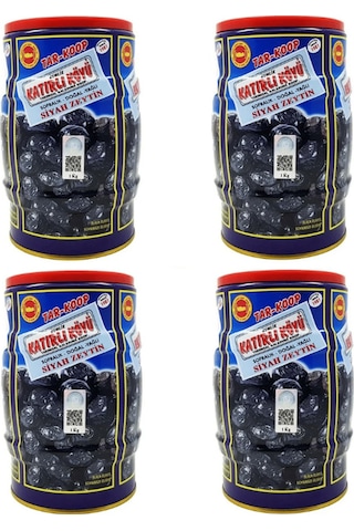 Gemlik Katırlı Köyü Tar-Koop Sofralık Siyah Zeytin 4 x 1 KG Gemlik Katırlı Köyü Tar-Koop Sofralık Siyah Zeytin 4 x 1 KG