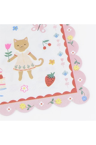 Meri Meri - Kitten Club Large Napkins - Yavru Kedi Kulübü Büyük Peçeteler - L - 16 Adet