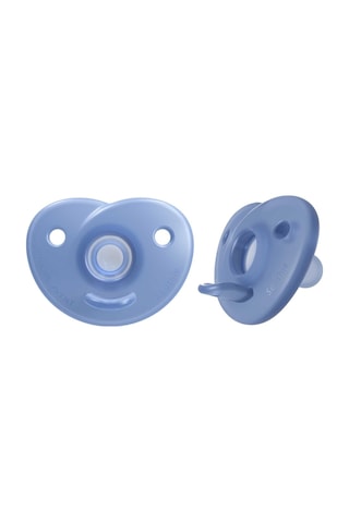 Philips Avent Soothie Ortodontik Saklama Kutulu 2li Emzik 0-6 Ay - Erkek Çok Renkli