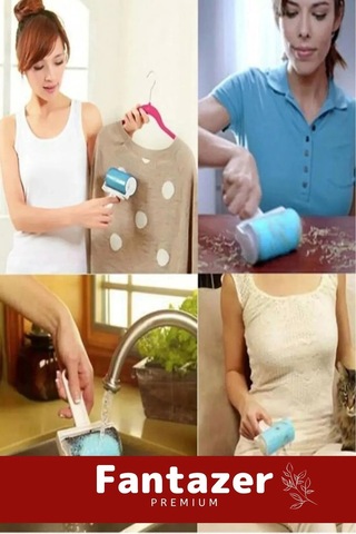 Fantazer Yeni Nesil Dayanıklı Evcil Hayvan Kedi Köpek Bot Yıkanabilir Pratik Tüy Toz Toplama Rulosu Aparatı