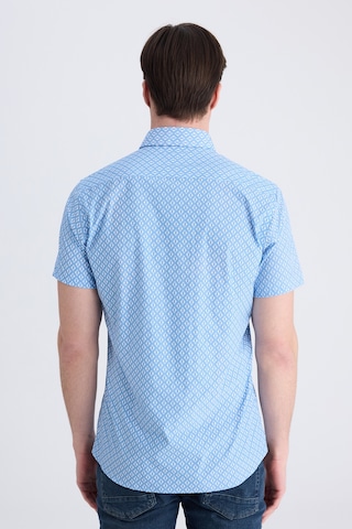 Twn Slim Fit Mavi Baskılı Easy Iron Gömlek 4ec02ad042802 Çok Renkli
