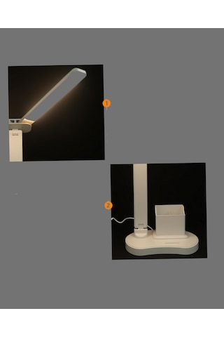 Göz Koruyucu Led Okuma Lambası Titreşimsiz Işık, Kalemlik Ve Stand Fonksiyonlu Renkli