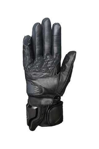Gl66 Siyah Deri Yarış Eldiveni