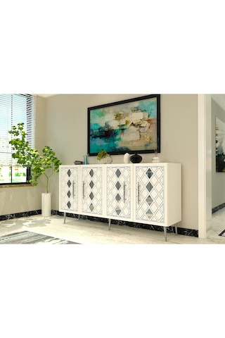 Domect Kb150 Konsol Beyaz-gümüş