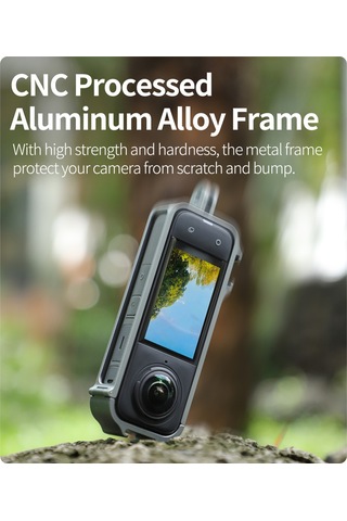 Dofolink Sunnylife X4-bk809 Insta360 X4 İçin Alüminyum Kamera Korumalı Kafes, Çift Soğuk Ayaklı, Genişletilebilir Çerçeve, 32g Hafif, Anti-düşük