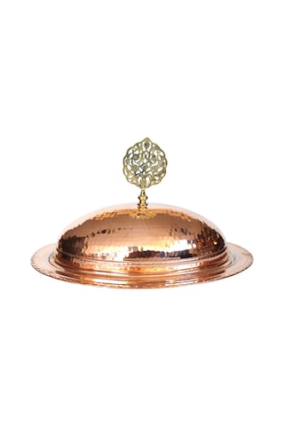 Modabakir Bakır Kapaklı Iskender Tabak, Oval Beyti Sahan 30cm