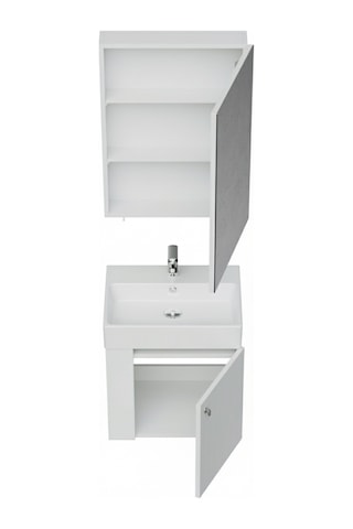 Creavit Font Lavabo Dolabı 50 Cm Ve Ayna Seti Beyaz