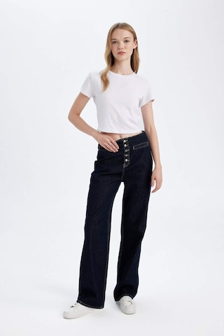 Defacto 90's Wide Leg Yüksek Bel Uzun Jean Pantolon D5830AX24WNNM34 Mavi