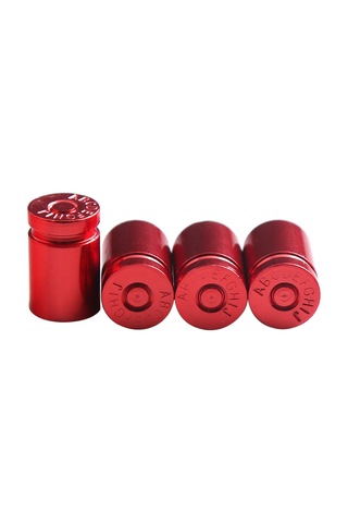 Monyee Alüminyum Jant Valf Kapağı, Renkli Bullet Desenli, Su Geçirmez, Dayanıklı, Araba-motosiklet-bisiklet Uyumlu, Kırmızı 4 Adet