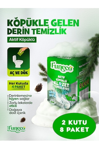 Çam Ferahlığı - Avantajlı Paket - 2 Kutu - 8 Paket - Tuvalet Klozet Temizleyici, Aktif Köpüklü