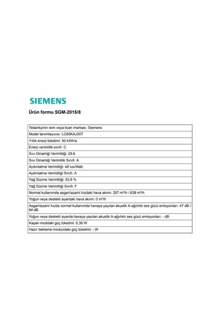 Siemens LC65KAJ30T Davlumbaz