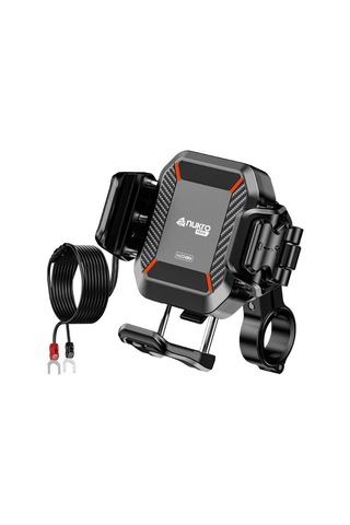 Nukrotech M33 Plus Titreşim Modüllü Telefon Tutucu Kablosuz Ve Type-c Şarjlı Siyah