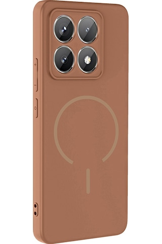 Xiaomi 14t Pro Kılıf M-safe Şarj Özellikli Zore Meta Kapak Mürdüm