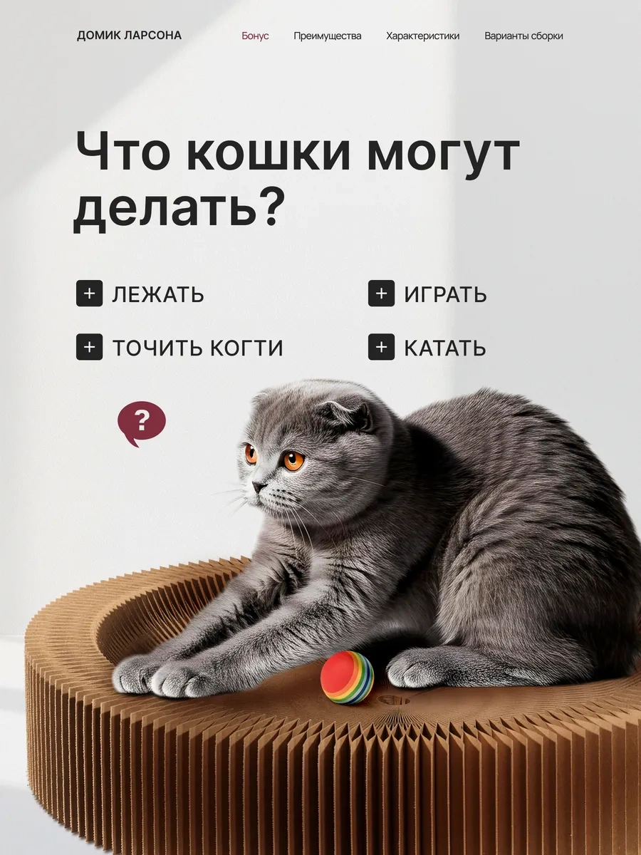 Kogtedralka Kedi Tırmalama Tahtası, Yer Tipi, Top İle, Yer Yatağı, 2 Adet. 316867181