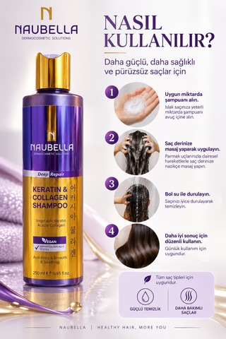 Kolajen & Keratin Şampuan 250 Ml Tüm Saçlar