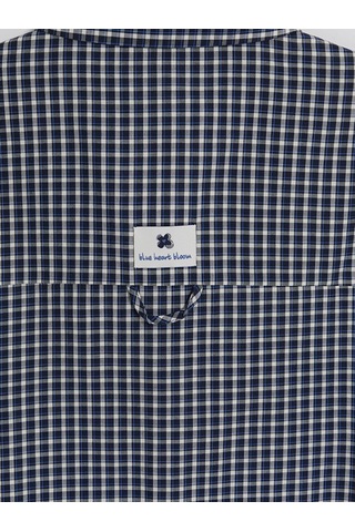 Lcw Modest Lacivert Ekose Oversize Kadın Gömlek Xl-2xl