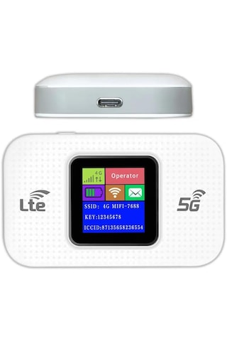 Taşınabilir Modem 5g/4g Lte 300mbps 10 Cihaz Destekli Mobil Router