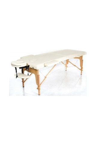 Medikalbirlik Ahşap 2 Parça Katlanabiir Masaj Masası Krem Vmaxi0094
