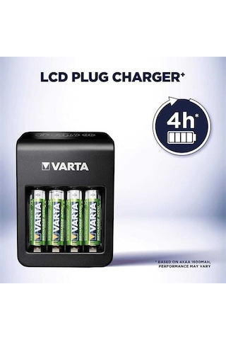 Varta Lcd Plug Charger 4Xaa 2100Mah Pilli 57687101