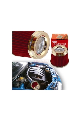 Carub Performans Ve Ses Arttırıcı Açık Hava Filtresi +6 Hp Kapalı Tip Kırmızı Aparatlı Üniversal 00 Şüscaroto Aksesuar