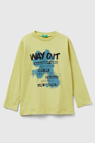 United Colors Of Benetton Erkek Çocuk 3jerc10qo-25k Uzun Kol Tshirt Sarı-2146 SARI