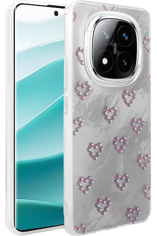 Xiaomi Redmi Note 14 Pro 5g Kılıf Kamera Korumalı Figürlü Zore Ponti Silikon Kapak Beyaz