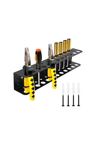 Jeehugo Demir 23 Delikli Duvar Tipi Tornavida Tutucu - Çok Amaçlı Araç Organizatörü Ve Boşluk Tasarrufu Diğer