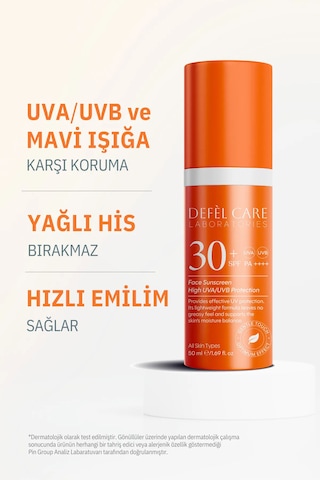 Nemlendirici Kolajen Destekli Spf30 Yüz Güneş Kremi