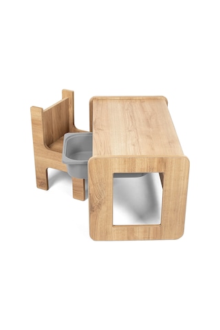 Çocuk Oyun, Aktivite Ve Etkinlik Masası, Ceviz-gri, 18mm 1.sınıf Ceviz