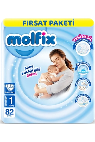 Molfix Bebek Bezi Beden:1 2-5 kg Yeni Doğan 246 Adet