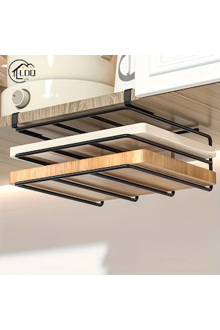 Honeybeeshop Ldq Paslanmaz Çelik Dolap Altı Organizer Raf Siyah Paslanmaz Çelik Tek Katman Mutfak Depolama Ünitesi Siyah-paslanmaz Çelik