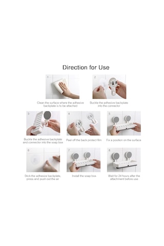 Xiyyadms Banyo Mutfak Sabun Shampoo Konseptörü - İki Katlı Su Tükenen Tasarım - Deliksiz Özel Yapışkan Montaj - 3kg Yük Taşıma Kabiliyeti Beyaz