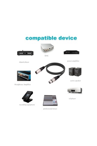 Fortunelane 7 Pin Xlr Mikrofon Kablosu, Ses Kablo, Kadın - Erkek Dengeli, Stüdyo Yayın Uygulaması