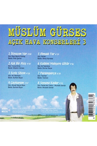 Müslüm Gürses Açık Hava Konserleri 3 - Cd