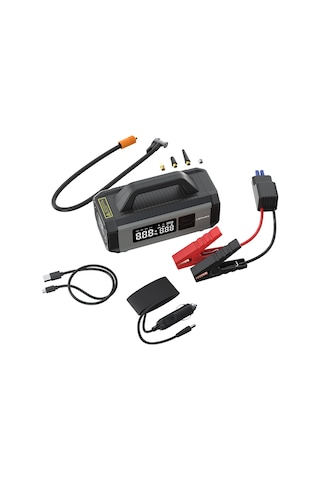 Lenyes LCI202 12V 150W 10000 mAh Led Işık Akü Acil Durum Takviye Güç Kaynağı Ve Hava Kompresörü