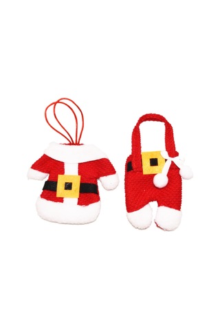 Noel Dekorasyonu Sofra Terimleri Noel Masa Süslemeleri Santa Takım Yemeği Sofra Takımı 3pcs