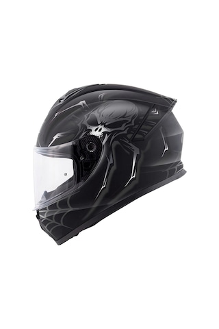 50.x Arachno Mat Siyah-gri Kask Çok Renkli