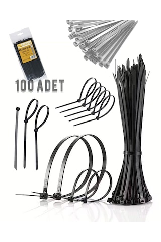 Siyah Kablo Bağı Cırt Kelepçe-nylon66 8.8 X 610mm - Siyah