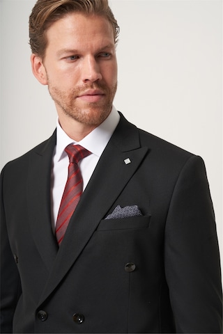 İmza Siyah Kırlangıç Yaka Kruvaze 6 Drop Slim Fit Tam Astar Esnek Takım Elbise 1001260180