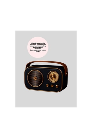 Nostaljik Retro Radyo Bluetooth Usb Ve Fm Özellikli Şık Tasarım - Hs08376368-5400 Renkli