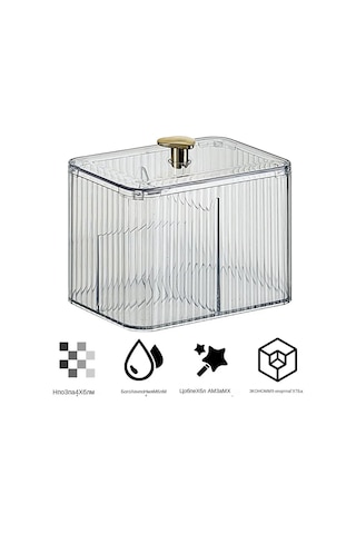 Xiyyadms 3 Bölmeli Transparan Pet Kosmetik Organizer - Suya Dayanıklı, Pürüzsüz Açma-kapama, Makyaj Ve Makyaj Gereçleri İçin Ev/ofis Depolama Kutusu Şeffaf