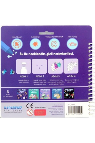 Lino Aqua Magic Book Oyunlar sihirli Boyama Kitabı Tfl-1002
