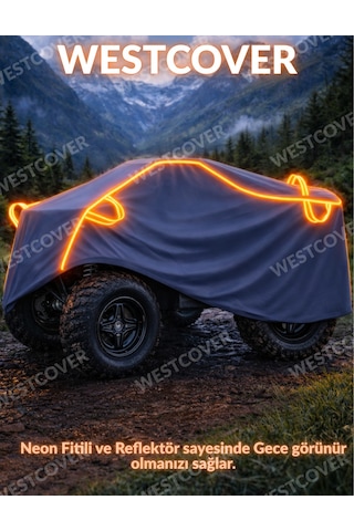Yuki Hummer 200 Uyumlu Neon Fitilli Suni Deri Atv Brandası,çadırı