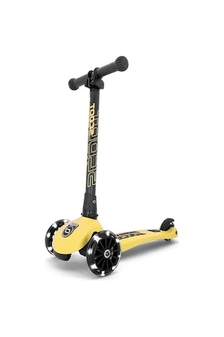 Led Tekerlekli Sarı Çocuk Scooter - Eğlenceli Taşıma Aracı Açık Füme - Füme - Kahverengi