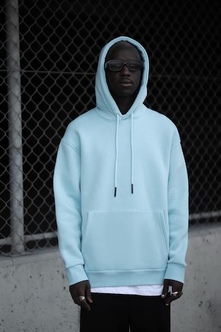 Kapşonlu 3 İplik Kalın İçi Polarlı Oversize Kangru Cepli Erkek Sweatshirt 001