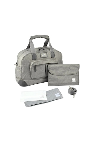 Beaba Amsterdam Değiştirme Çantası Heather Grey, Dayanıklı Pu Kumaş, Şık Ve Fonksiyonel Gri