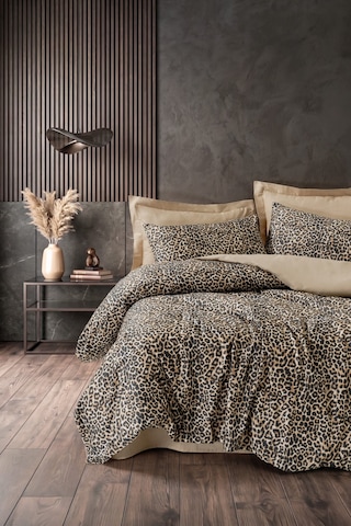 Cotton Box Saten Çift Kişilik Nevresim Takımı Kalahari Bej