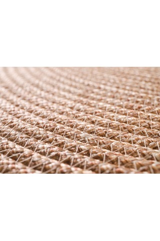 Klappe Jüt Hasır Oval Halı Beyaz