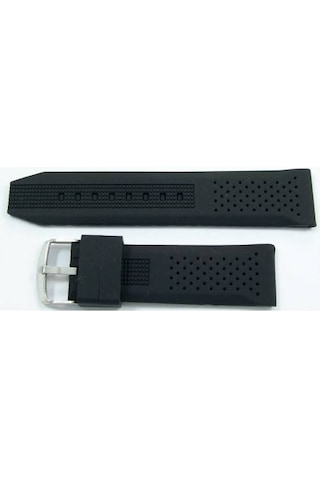 Lacost Model Silikon Saat Kordonu Siyah 18Mm Slikon Kordon Kolçak