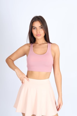 Soft&Basic Rose Hafif Destekli Kaplı Sporcu Bralet Pembe